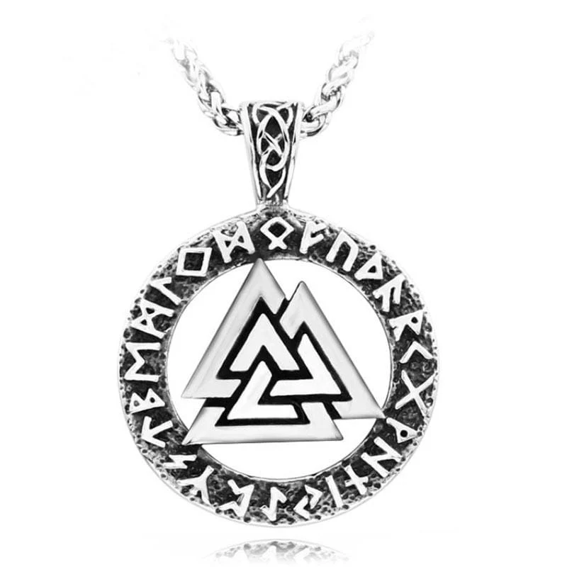 Mäns Punk Stacked Triangle Letter halsband