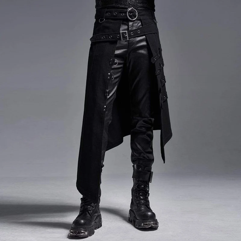 Gothic Irregular Overskirts för män med skärp