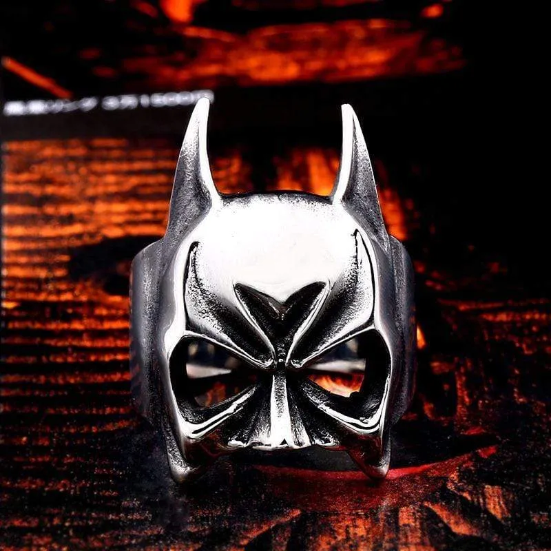 Punk Batman Head Ring för män
