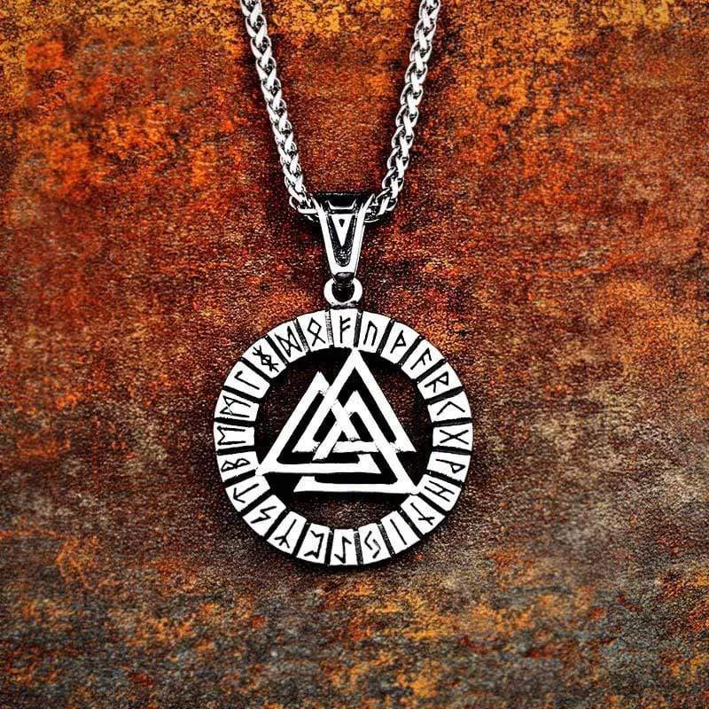 Punk Rune överlappade triangelhalsband för män