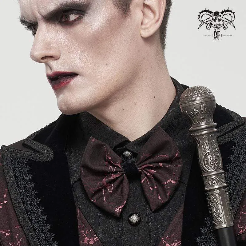 Gothic bowknot slips för män Röd