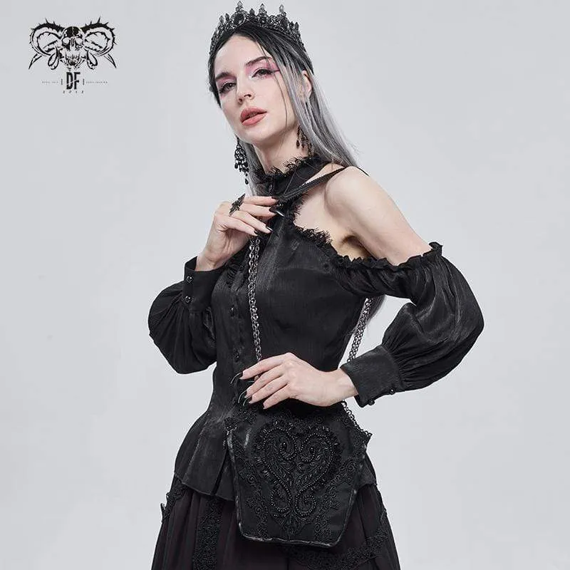 Gothic Floral Bucket Bag för kvinnor