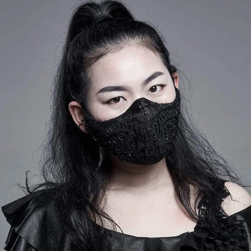 Gotiska Elastiska Masker Med Pärlor