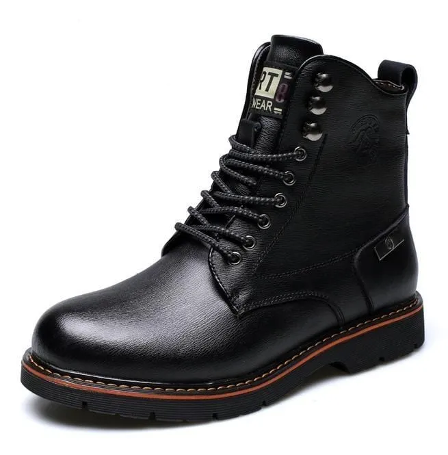 Herr bomull insida snörning ankel boot Martin boots