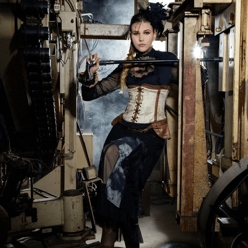 Steampunk volangskjorta