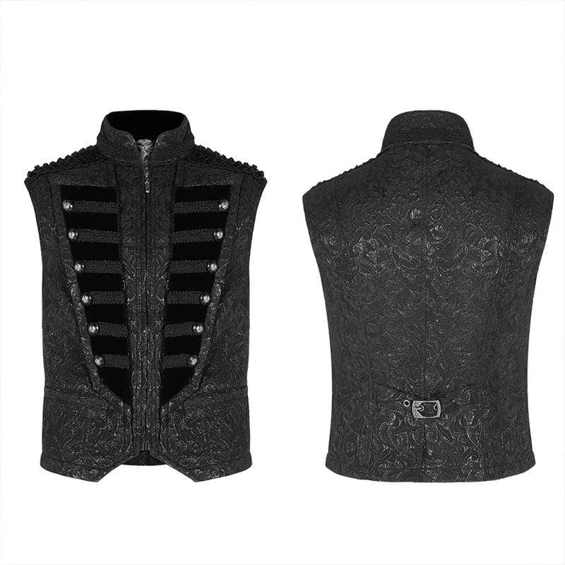 Gothic Jacquard frontbröst västar för män