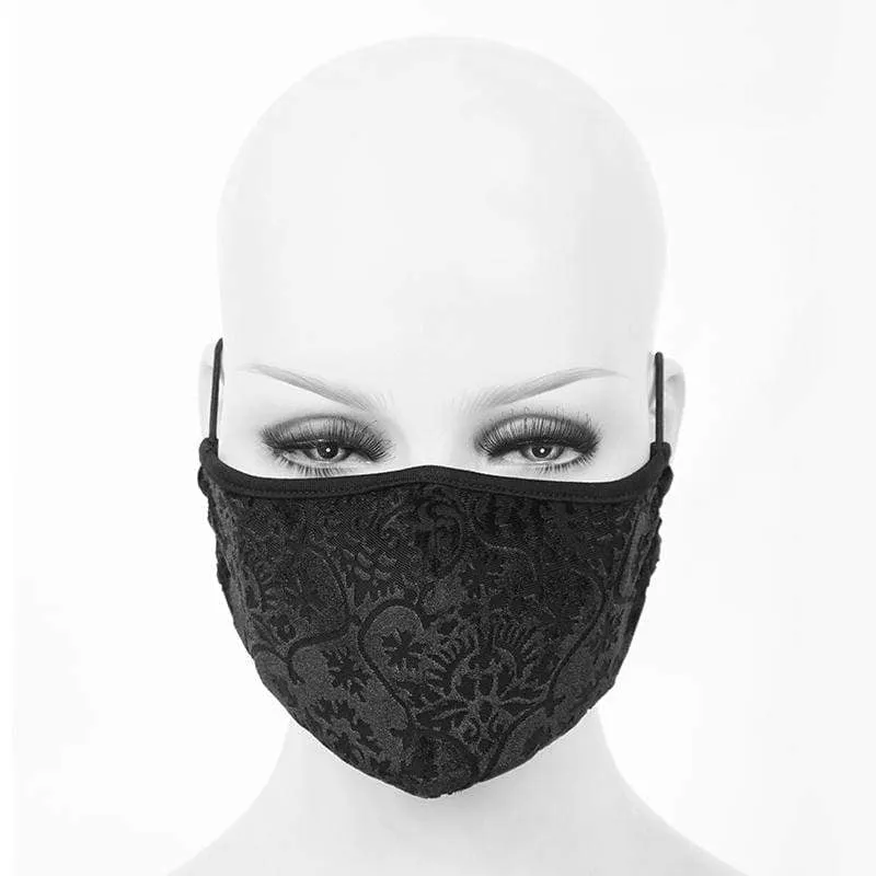 Gothic Solid Jacward-masker för kvinnor med engångsfilterinsats Set med två