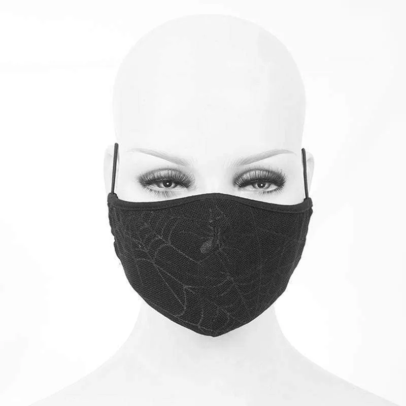 Unisex-masker för gotiska spindelnät med engångsfilterinsats Set med två