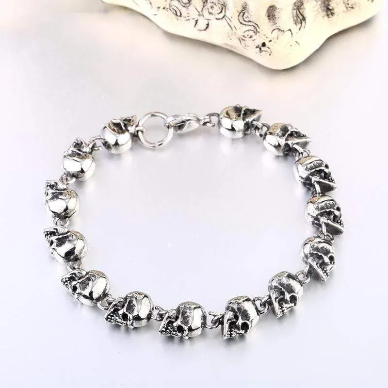 Punk Multi-skulls armband för män