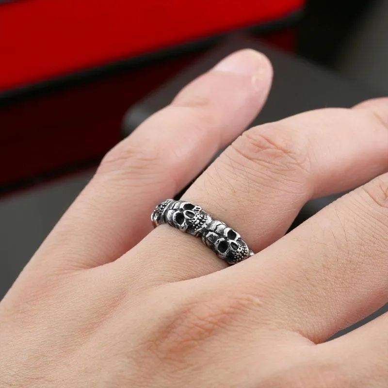 Punk Skulls Ringar för män