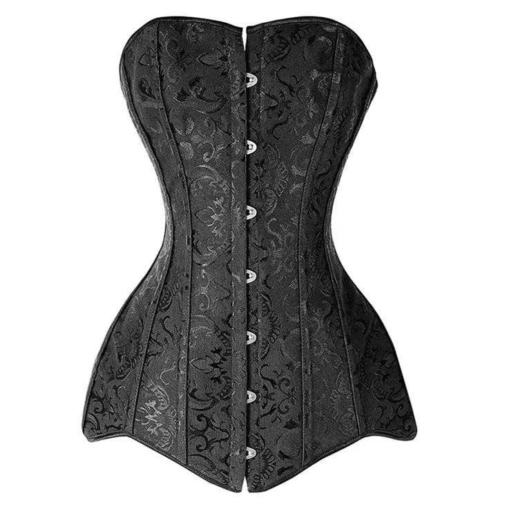 Gothic Floral Overbust Korsetter för kvinnor