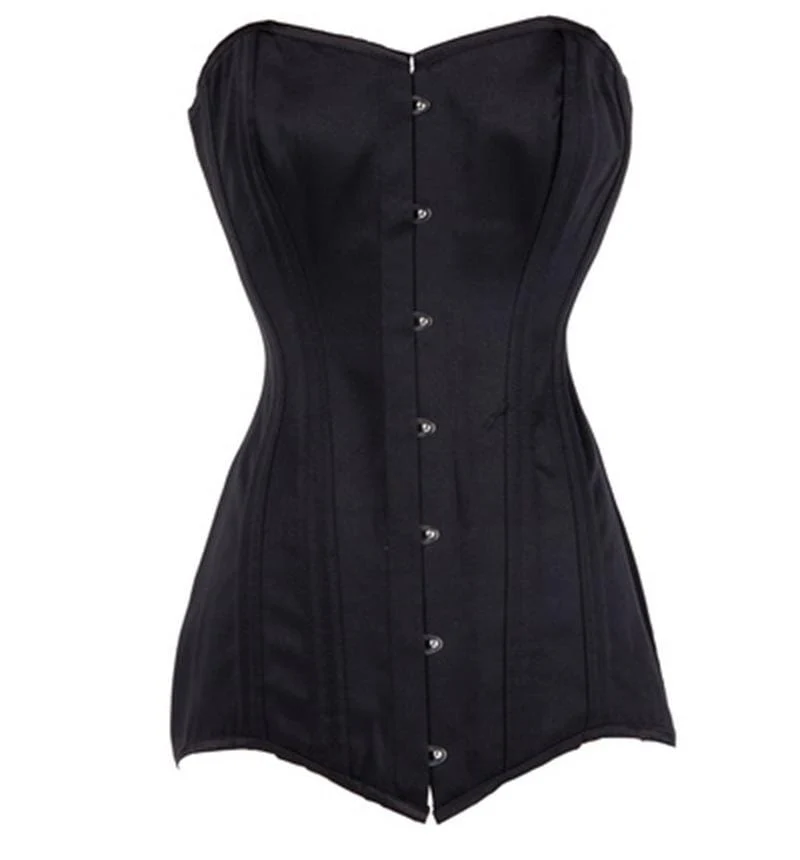 Gothic Pure Color Overbust-korsetter för kvinnor