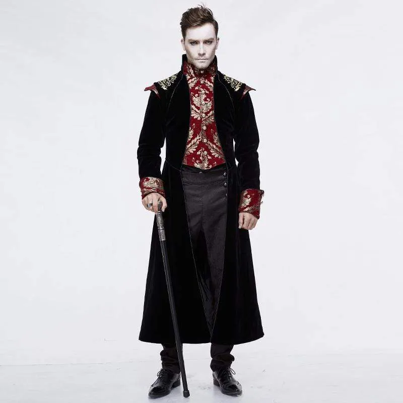 Goth Jacquard Dovetail överrock för män