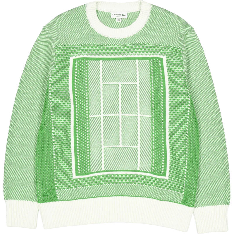 Tennis Court Graphic Jacquard Billiard Green/flour