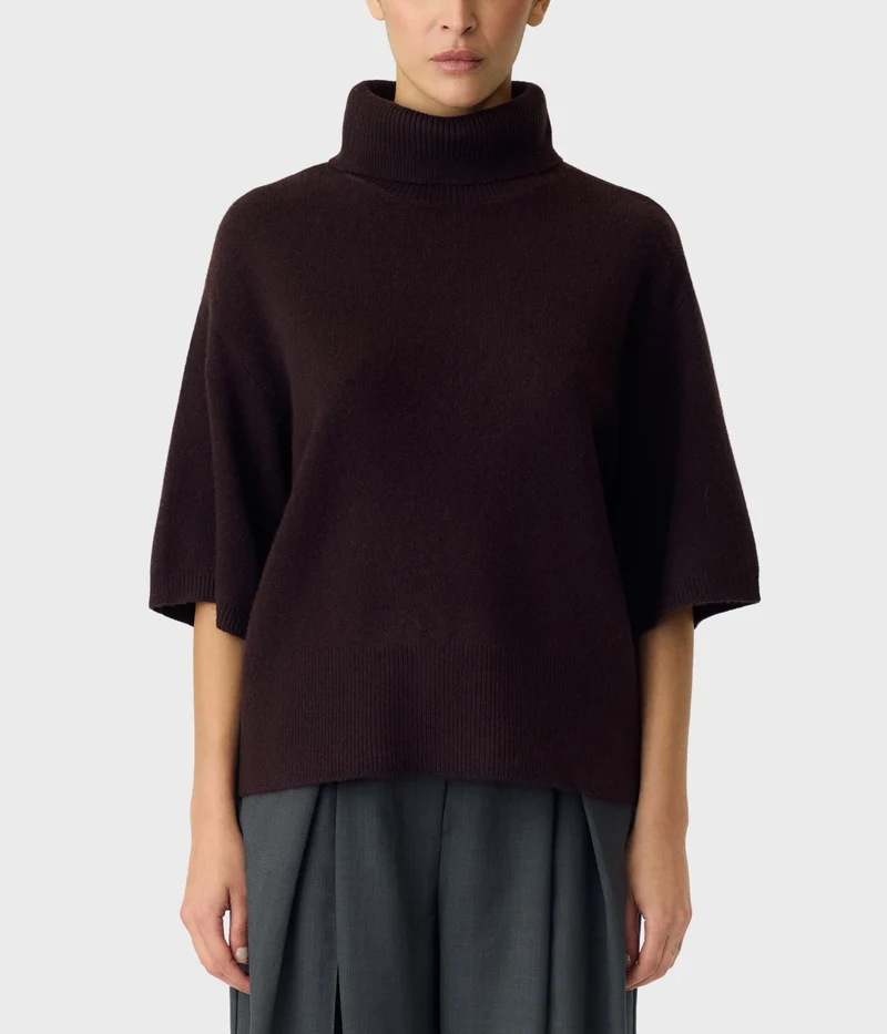 Yasemila 2/4 Wool Knit Pullover S. Noos (Coffee Bean)