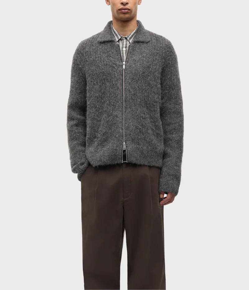 Sajob Zip Cardigan 15425 (CLR002860 DARK GREY MEL.)