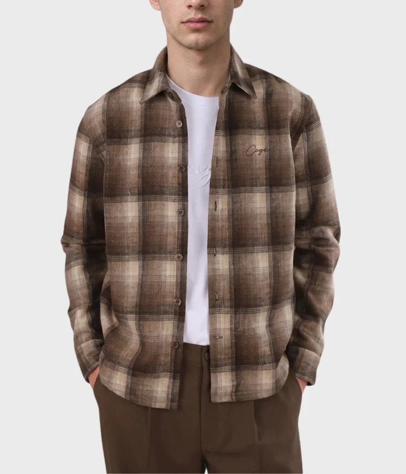 Leon Checked Shirt (165 Brown checked)