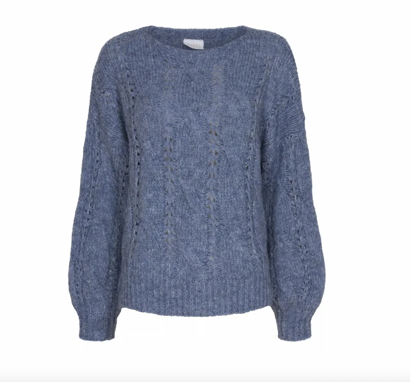 Stickad Nelly Jeans Blue