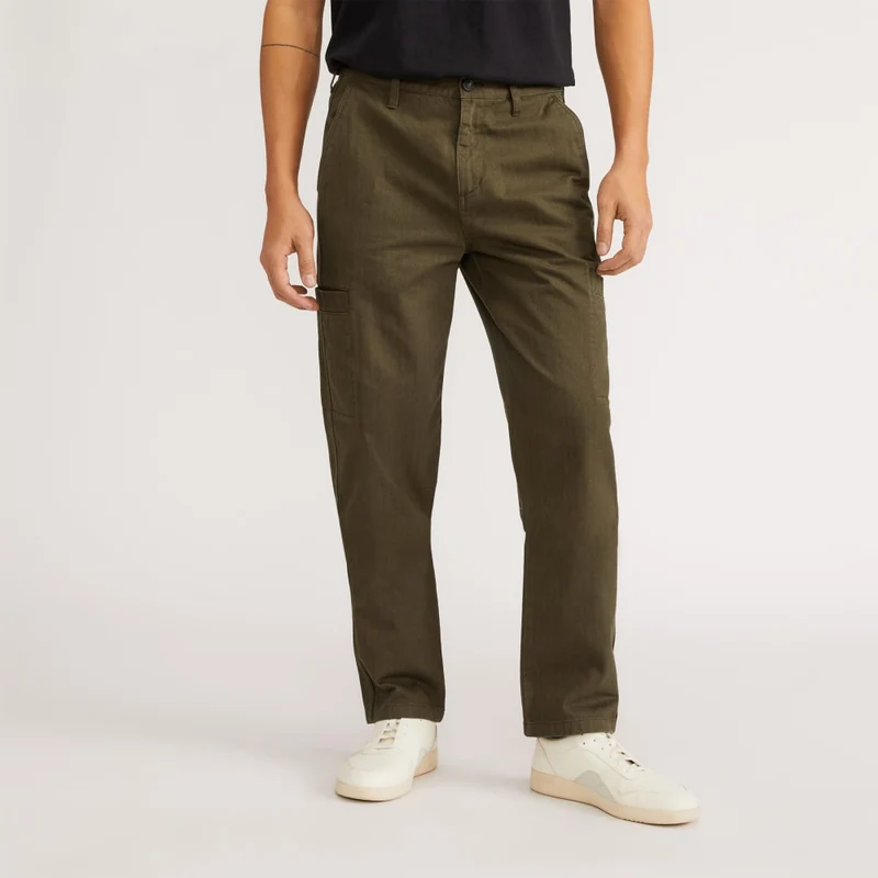 The Organic Cotton Herringbone Refined Cargo | Beech