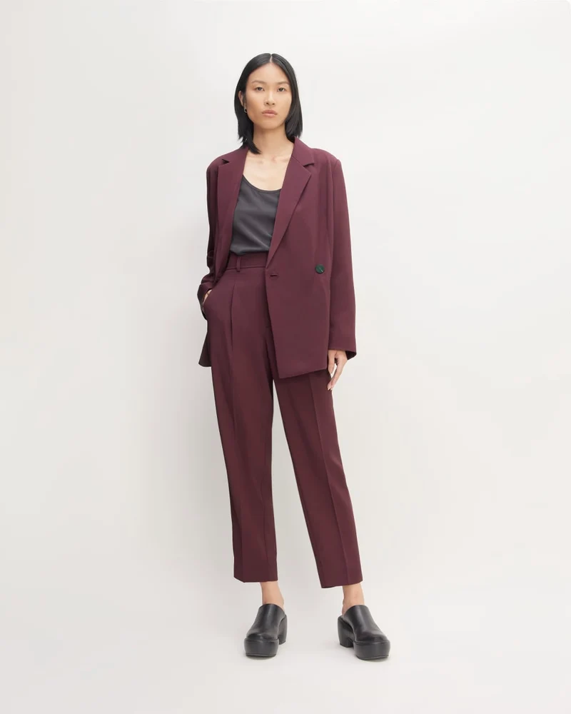 The Japanese GoWeave Way-High® Tapered Pant | Burgundy