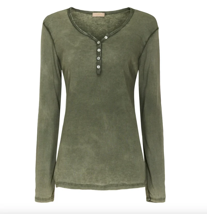 Basblus med knappar – Military