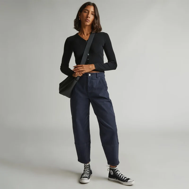 The Utility Barrel Pant | Navy | Regular