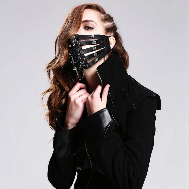 Goth-dödskalle för kvinnor för ansiktsmask