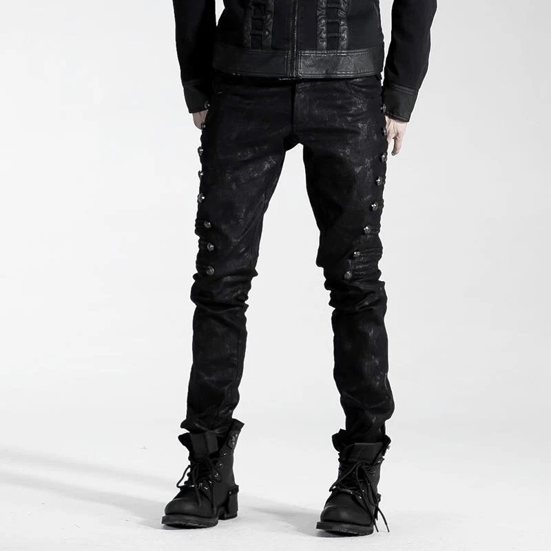 Black Rivets byxor för män