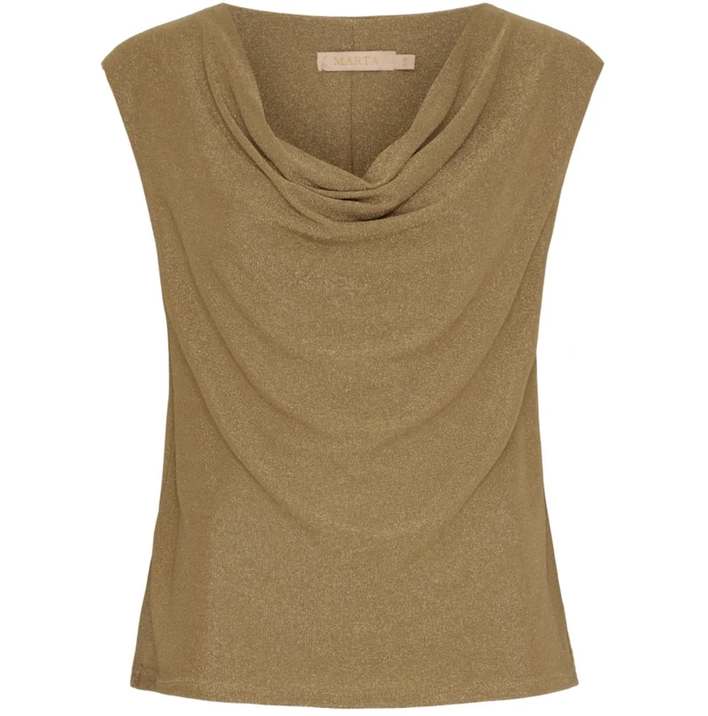 Blus med glitter - Guld