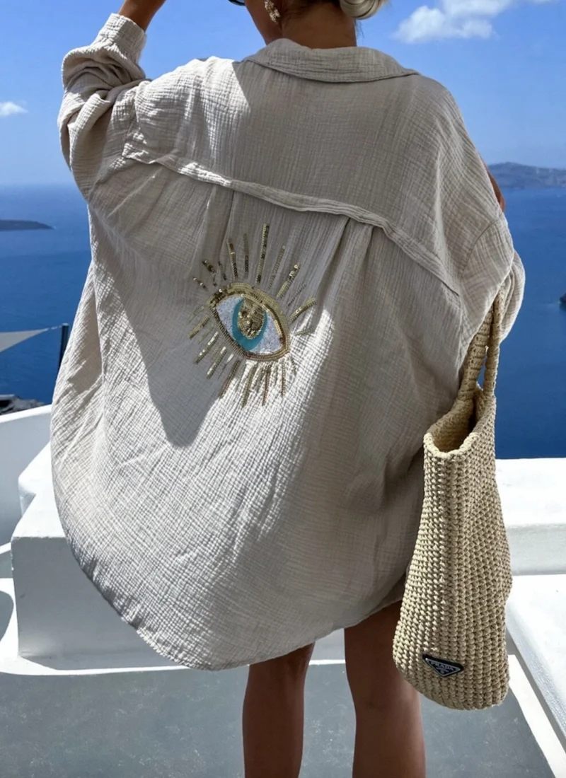 Skjorta SUMMER Oversize - Beige