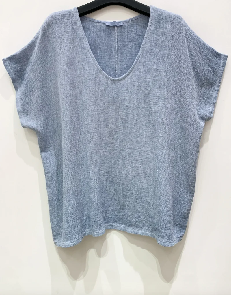 T-shirt Cozy linneblandning - Jeans