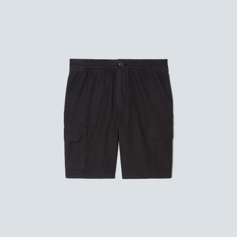 The Cotton Linen Short | Black