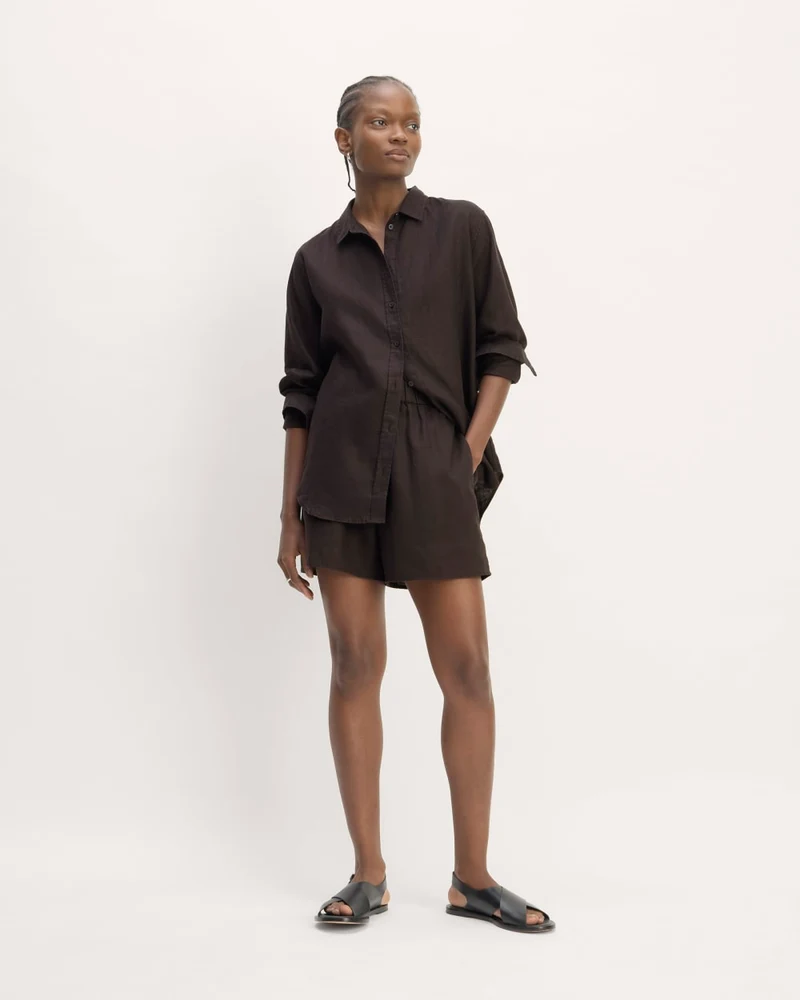 The Linen Easy Short | Black