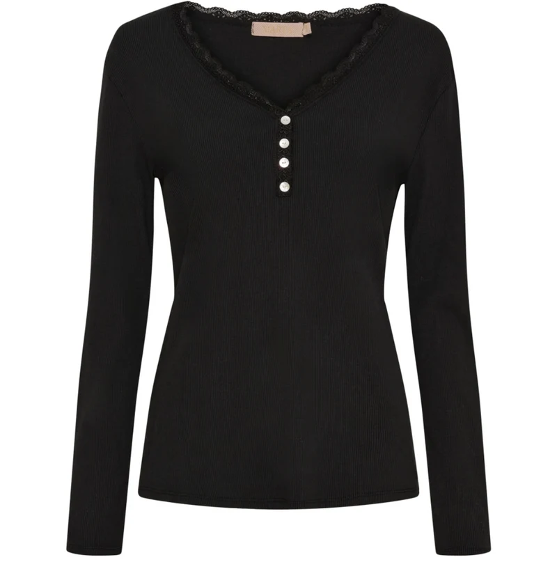 Blus Masha med knappar - Svart