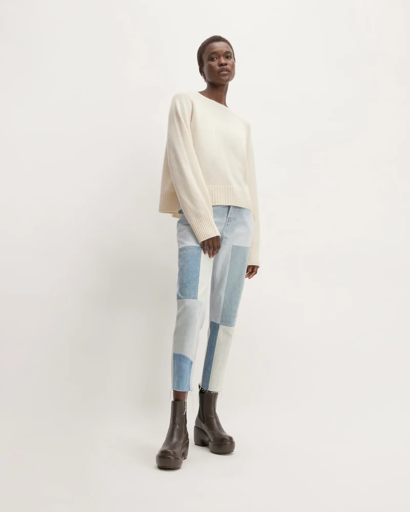 The ’90s Cheeky® Mended Jean | Patched Indigo | 26.5" Inseam