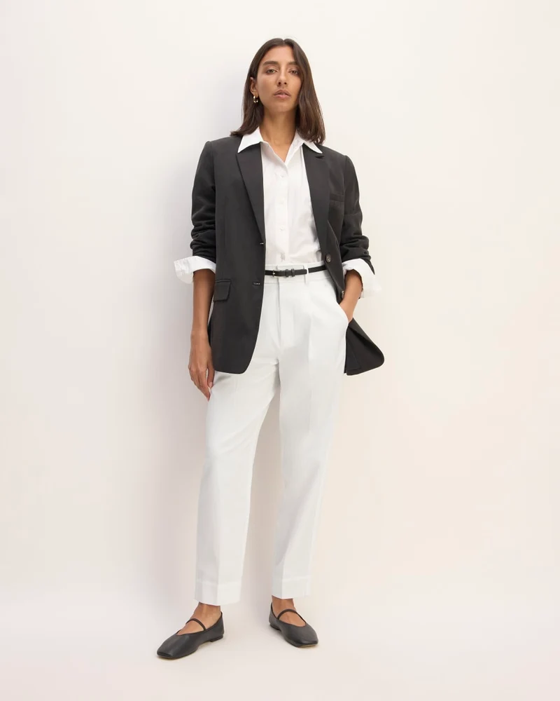 The Draper Tapered Pant in Buttersmooth | White