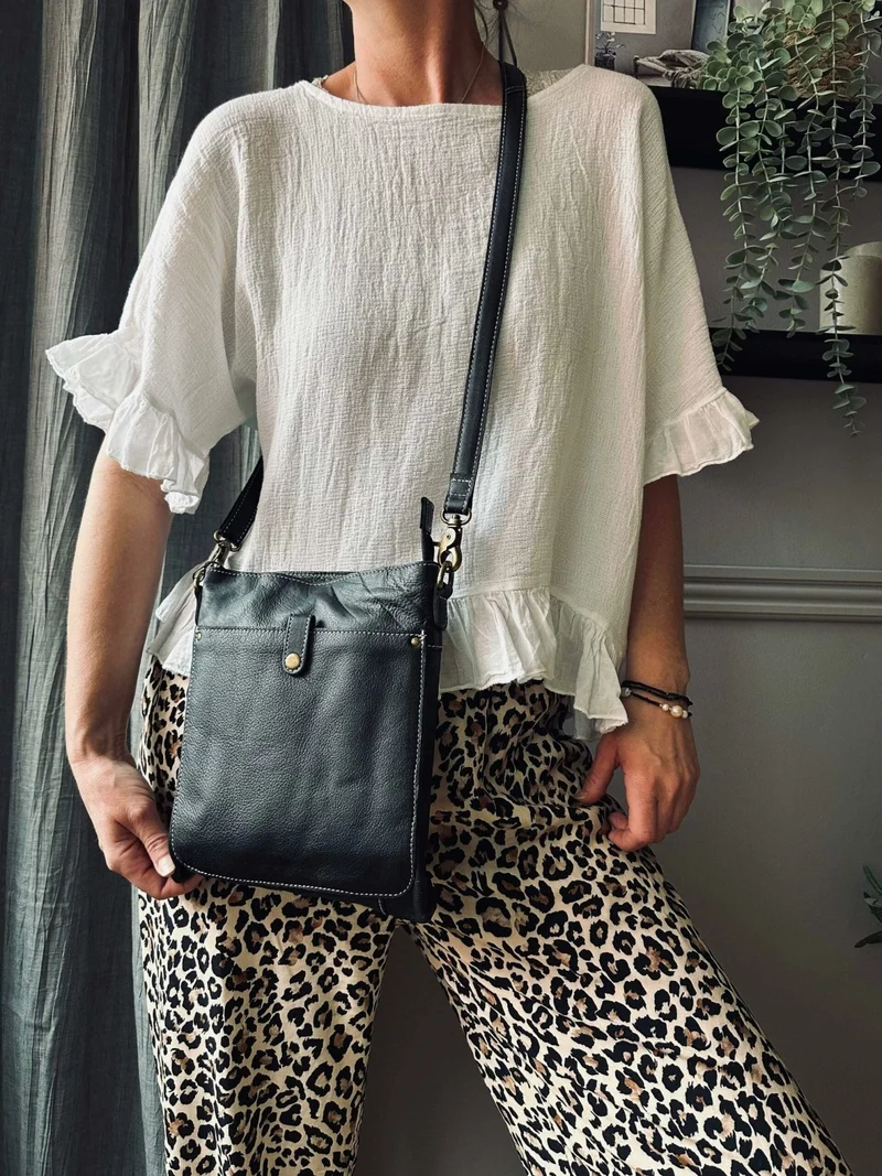 Blus Olivia linmix vit