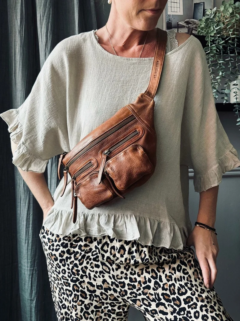 Blus Olivia linmix beige