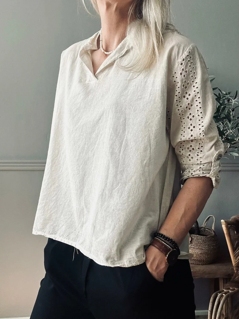 Blus – Beige Cold Wash