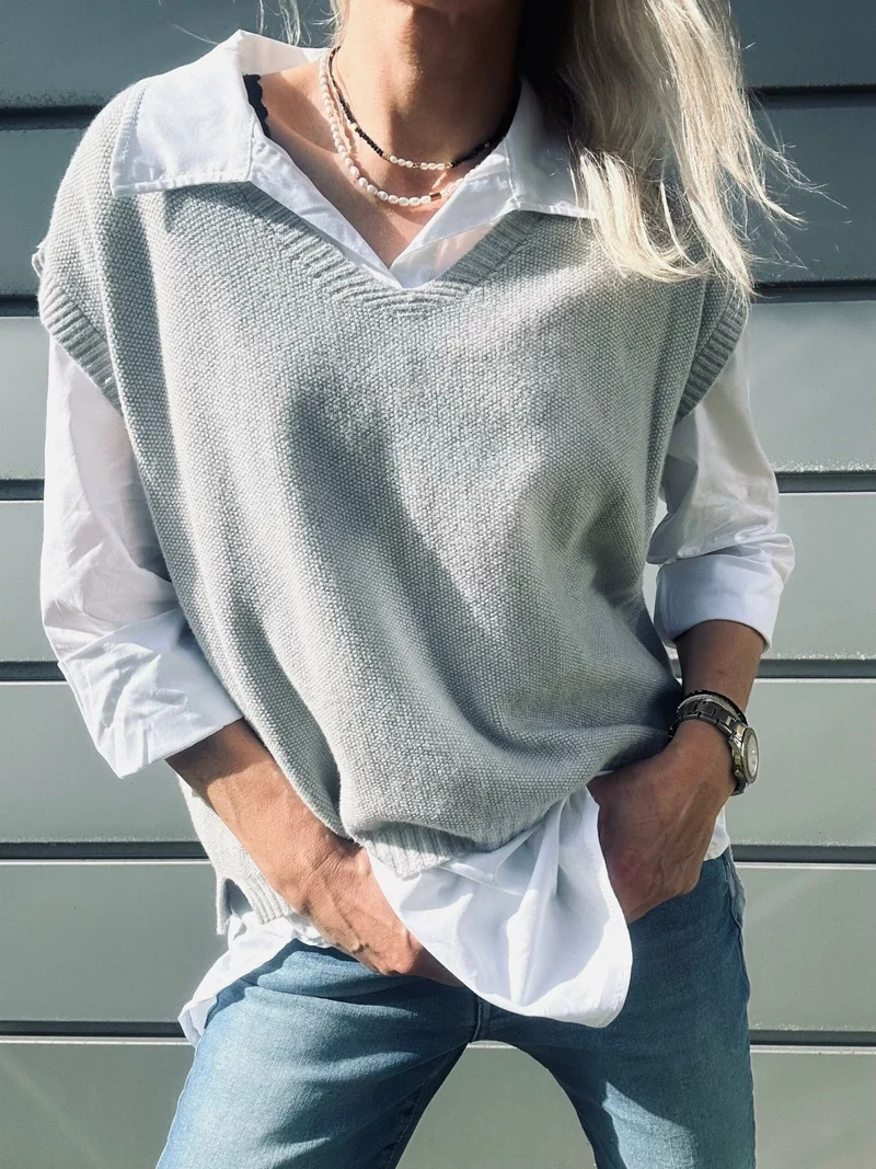 Skjorta med väst – Onesize Norah grey