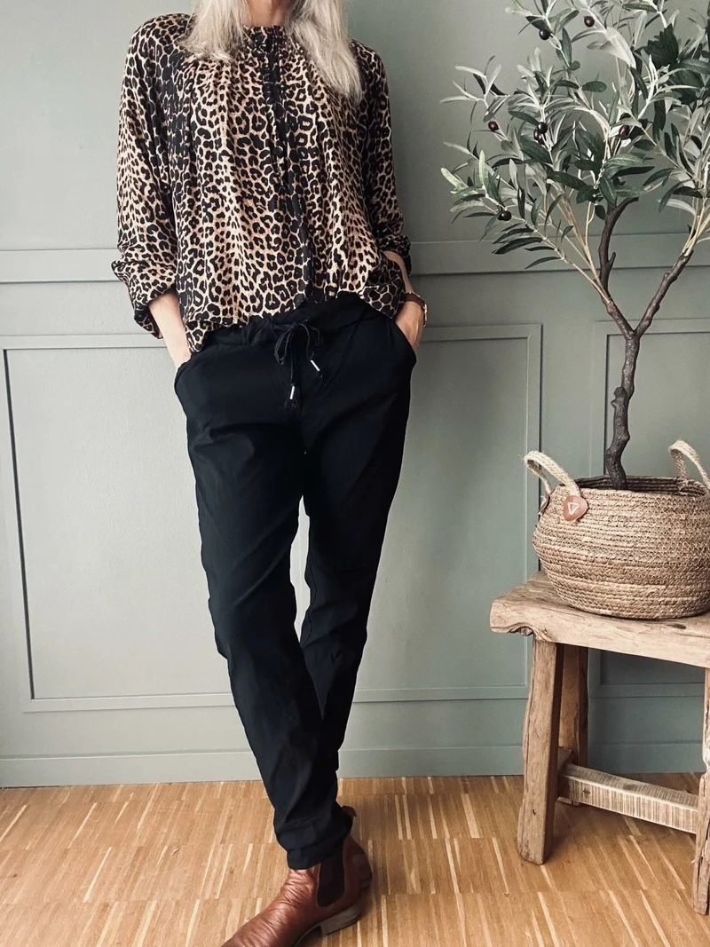 Byxor m. stretch - Svart plus onesize 40-48