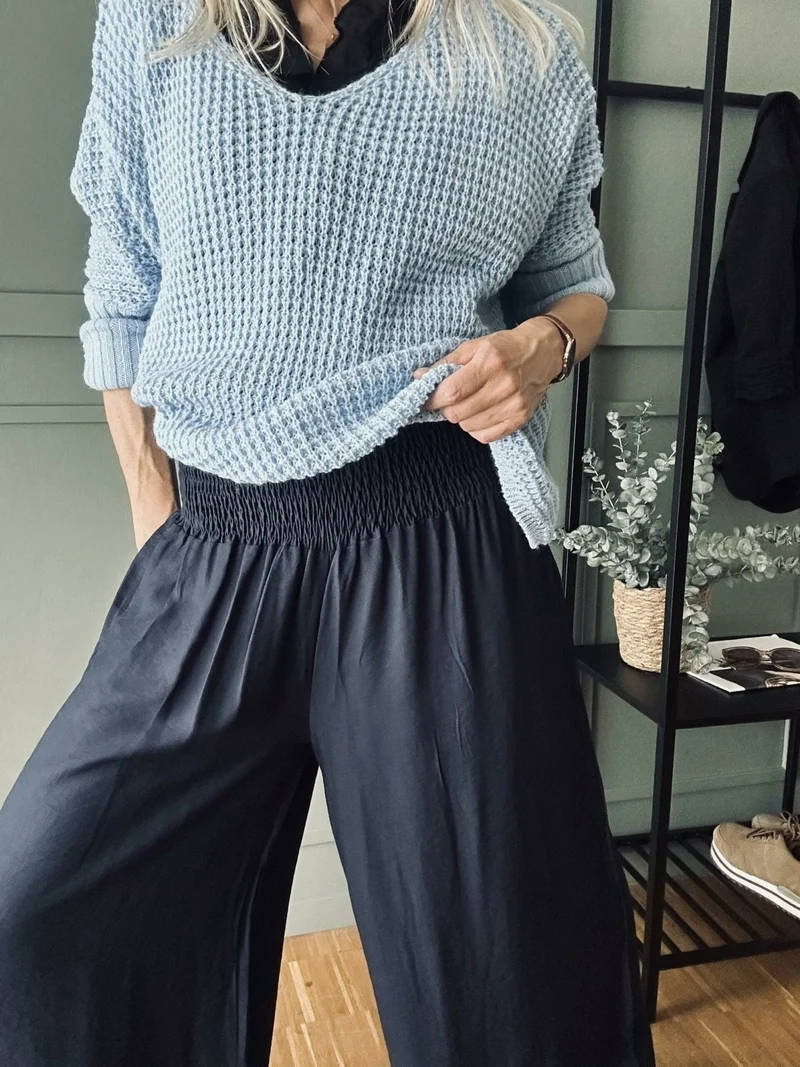 Byxor med smock – Navy