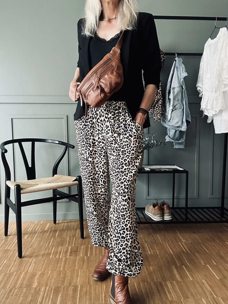 Byxor Leopard Loose fit