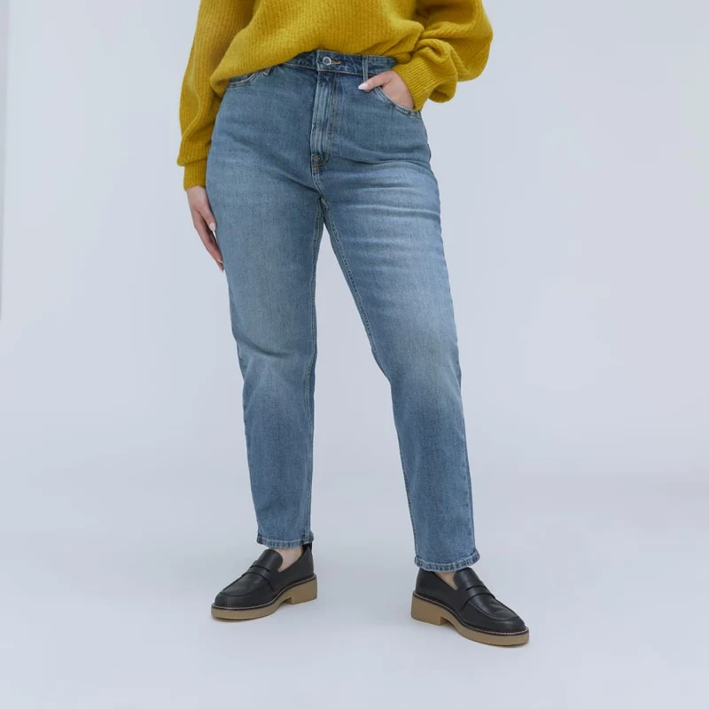 The Cheeky Hourglass Jean | Worn-In Mid Blue | 28.5" Inseam