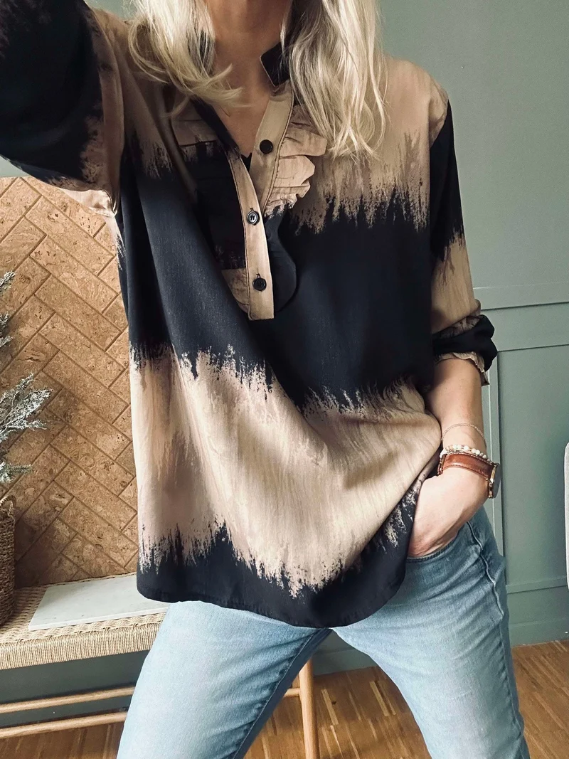 Skjorta Aya Dark Camel