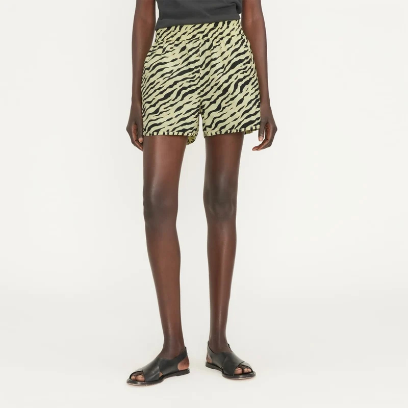 The Poplin Boxer Short | Pale Yellow Tiger Stripe