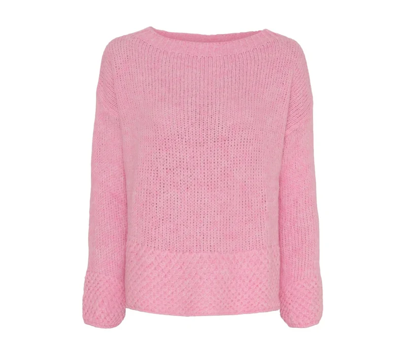 Stickad Celeste Rosa