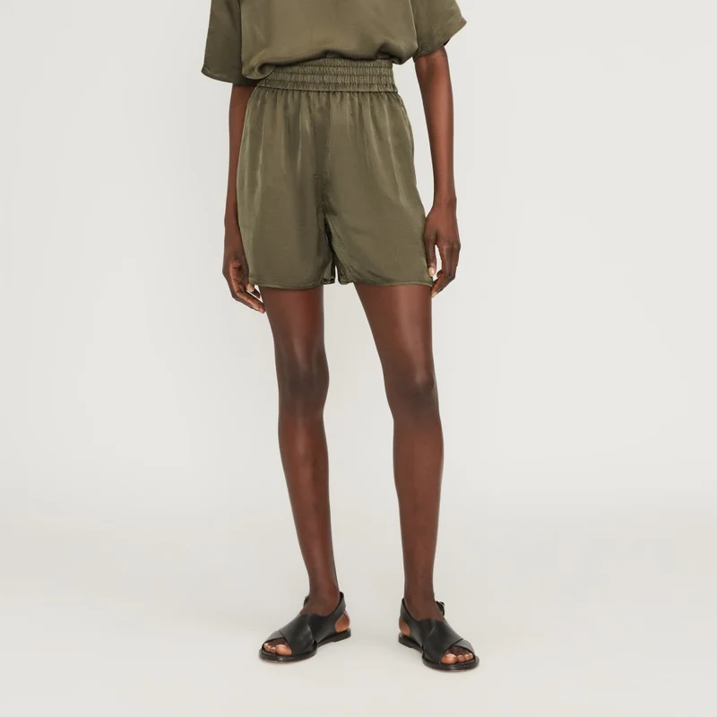 The Satin Pull-On Short | Kalamata