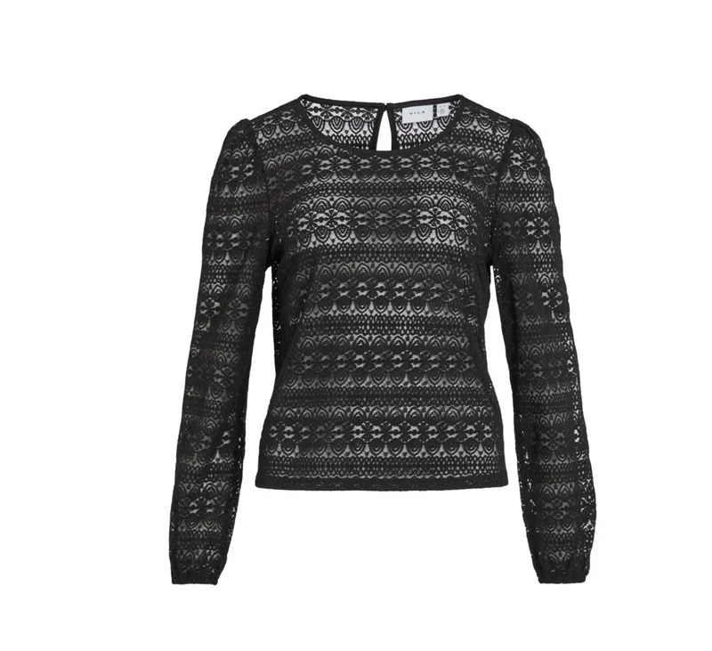 Blus med spets - Chikka Black