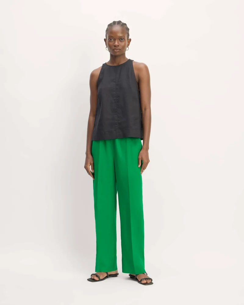 The Linen Easy Pant | Grass Green